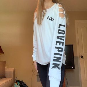 ❤️PINK Open Shoulder Long Sleeve